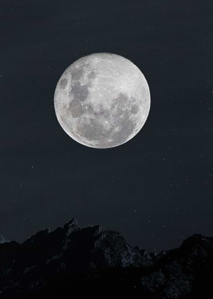 moon and mountains