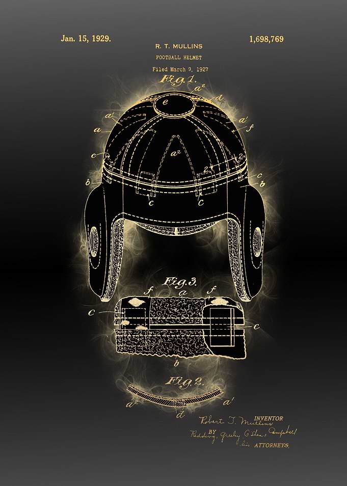 football helmet patent