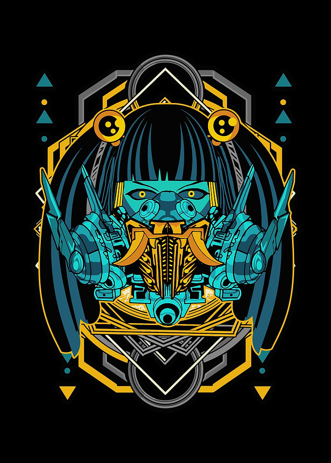 Blue Robotic Girl