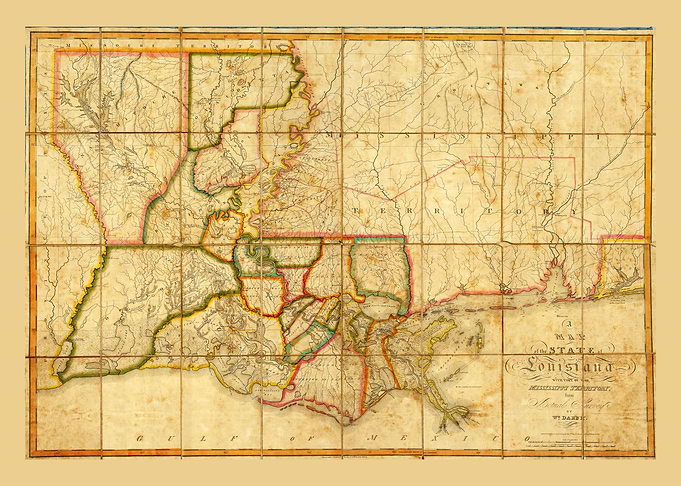 Map of Louisiana 1816