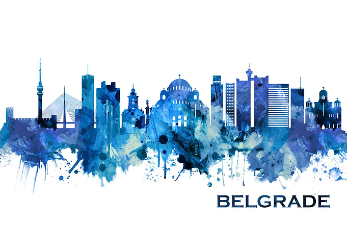 Belgrade Serbia Skyline