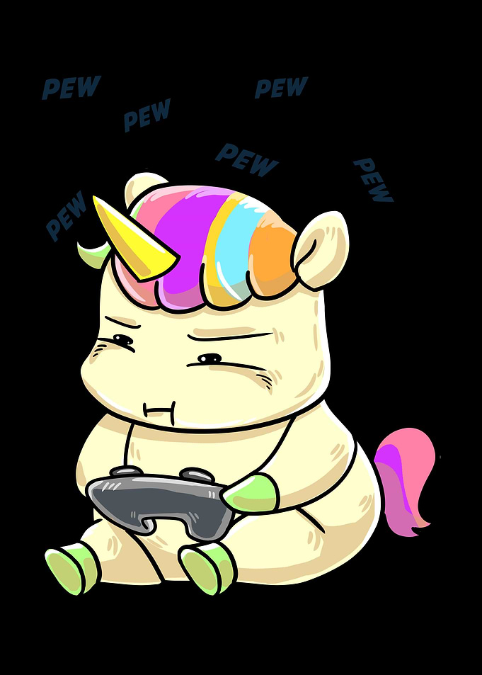 Rainbow Unicorn Playing
