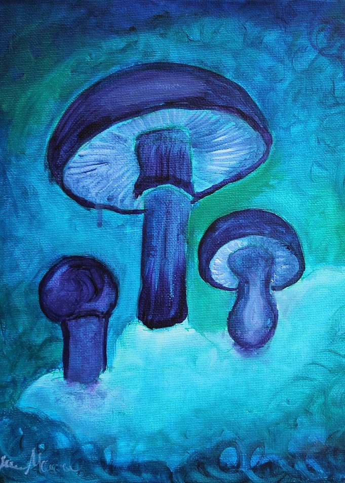 Blue Mushrooms