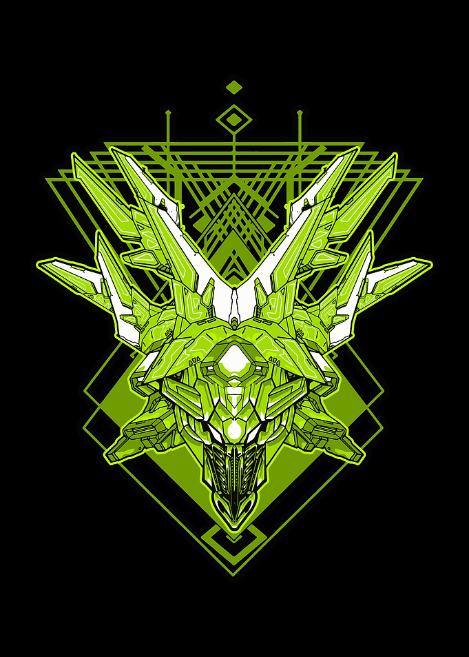 Deer Yellow Robot Head