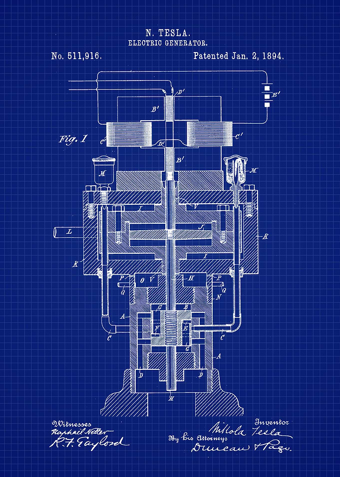Tesla Generator Patent
