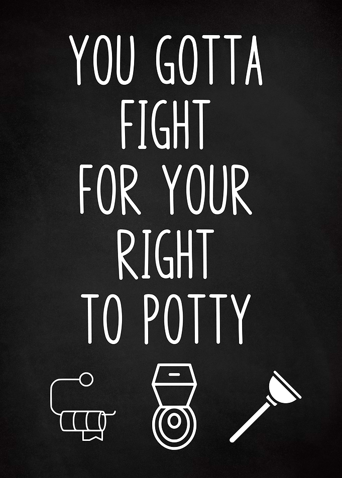 Funny Bathroom Fight Chalk