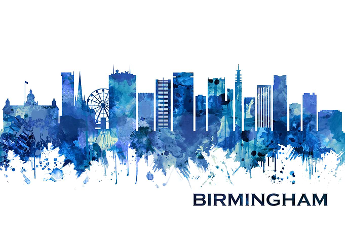 Birmingham England Skyline