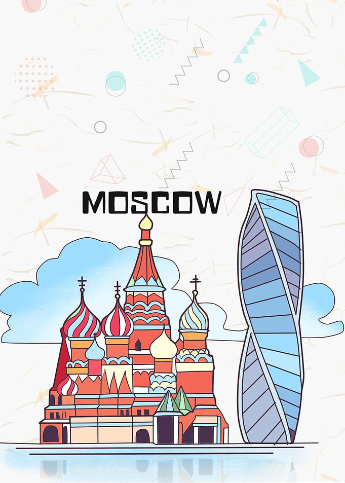 Moscow City Illustration