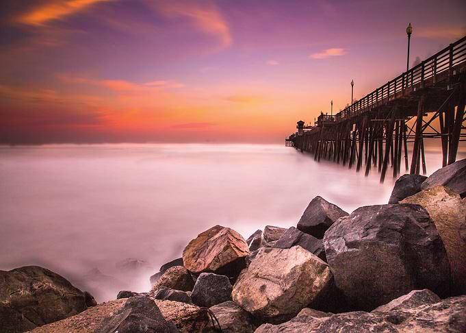A Pier at Sunset
