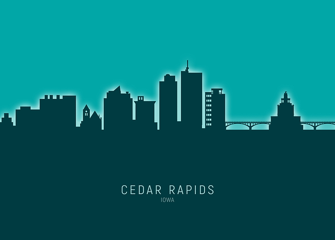 Cedar Rapids Skyline Iowa