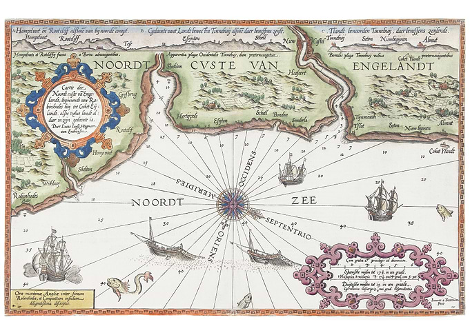 north sea old map