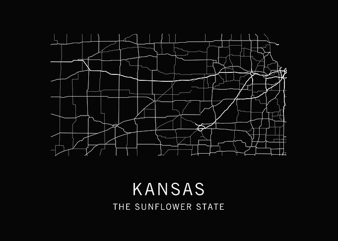 Kansas State Road Map