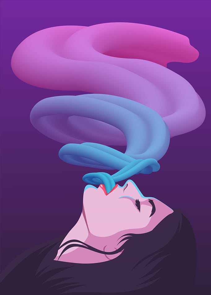 woman smoke