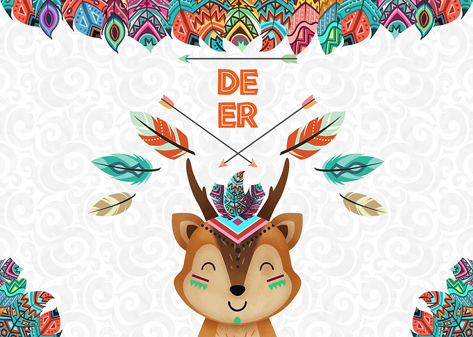 Nursery Art Tribal Deer