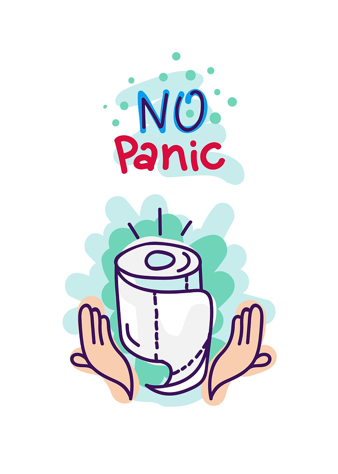 No Panic Toilet Paper Sign