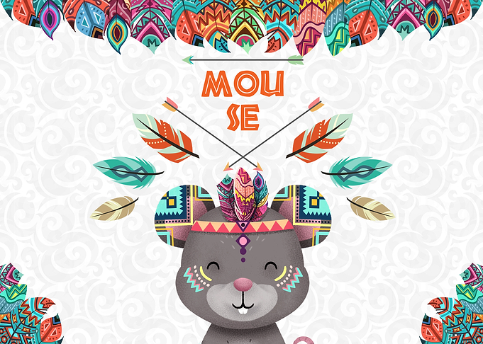 Nursery Art Tribal Mouse
