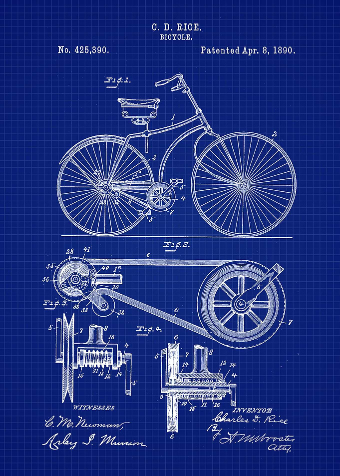 1890 Bicycle Blueprint