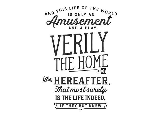 only an amusement