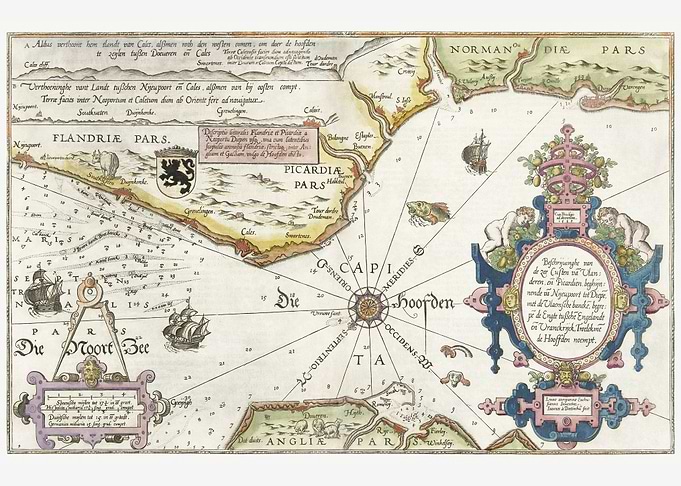 north sea old map
