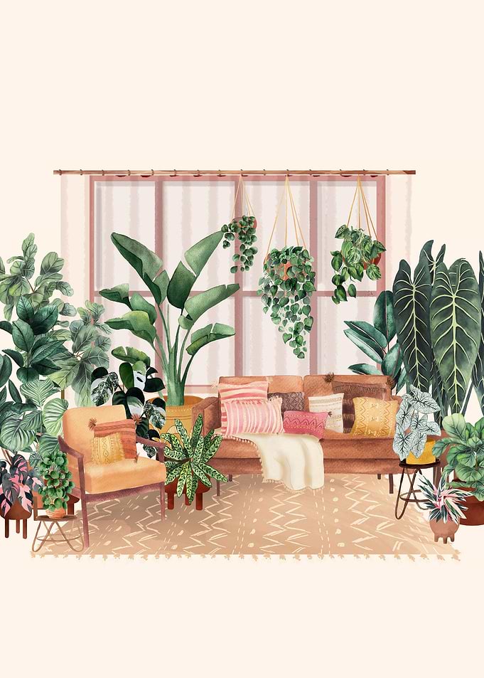 Interior with plants