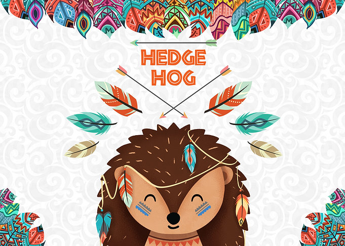 Nursery Art Tribe Hedgehog