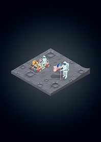 Isometric Space Moon