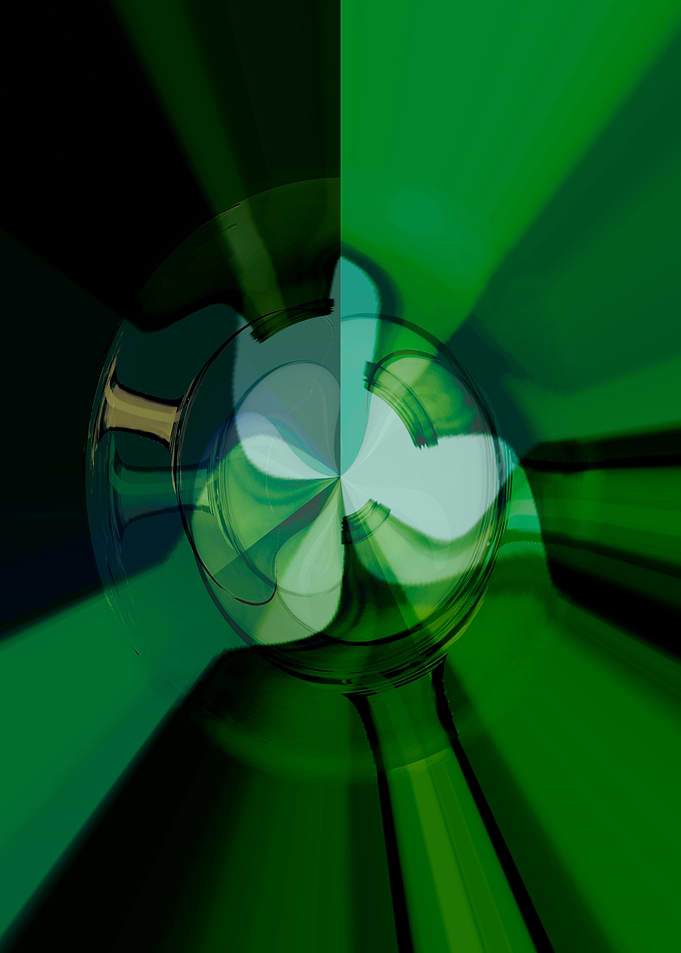 Green Wheels Abstract