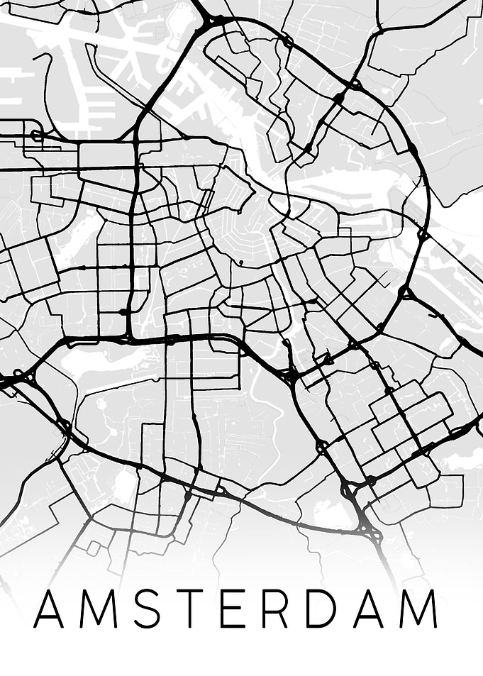 City map Amsterdam