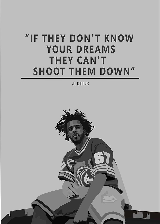 J Cole Black White