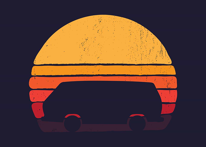 Van at Sunset