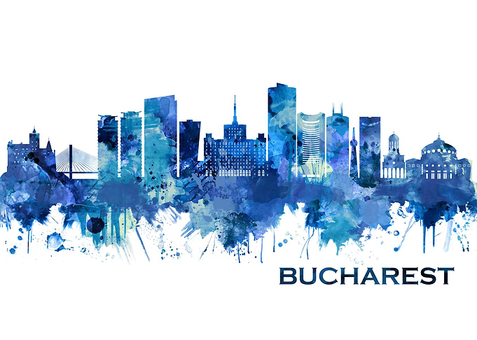 Bucharest Romania Skyline
