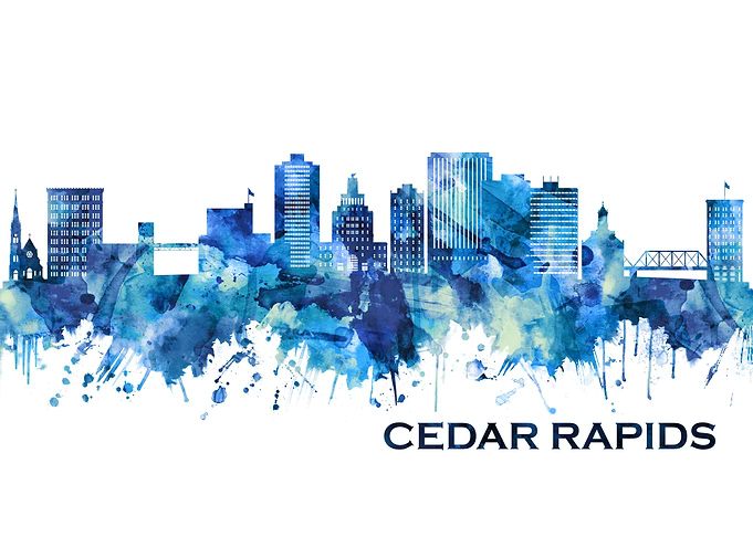 Cedar Rapids Iowa Skyline