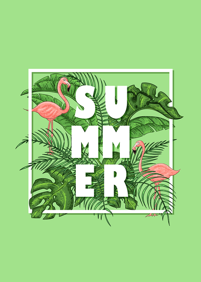 Summer Flamingo Flowers
