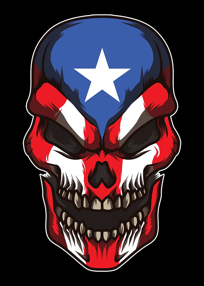 Proud Skull Boricua