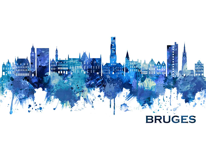 Bruges Belgium Skyline