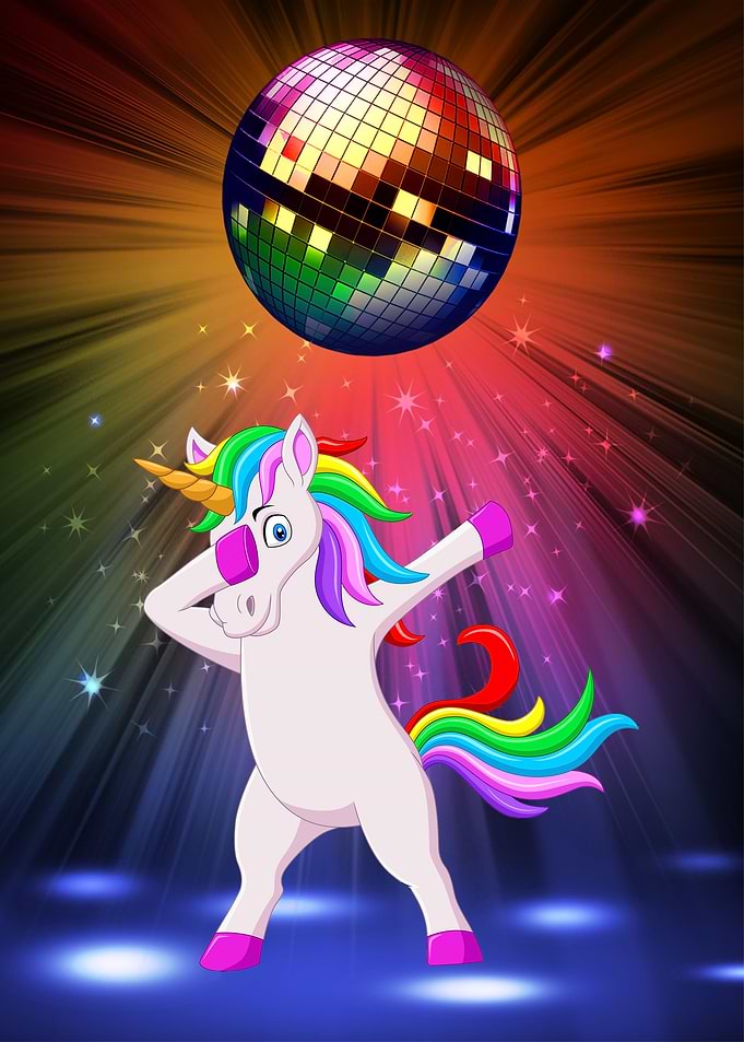 Unicorn Party Disco Dance