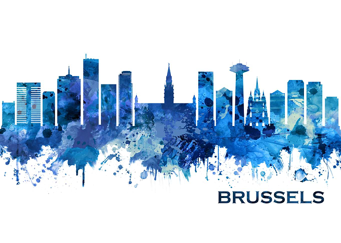 Brussels Belgium Skyline