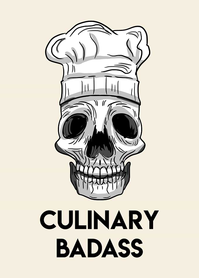 Culinary Badass Skull
