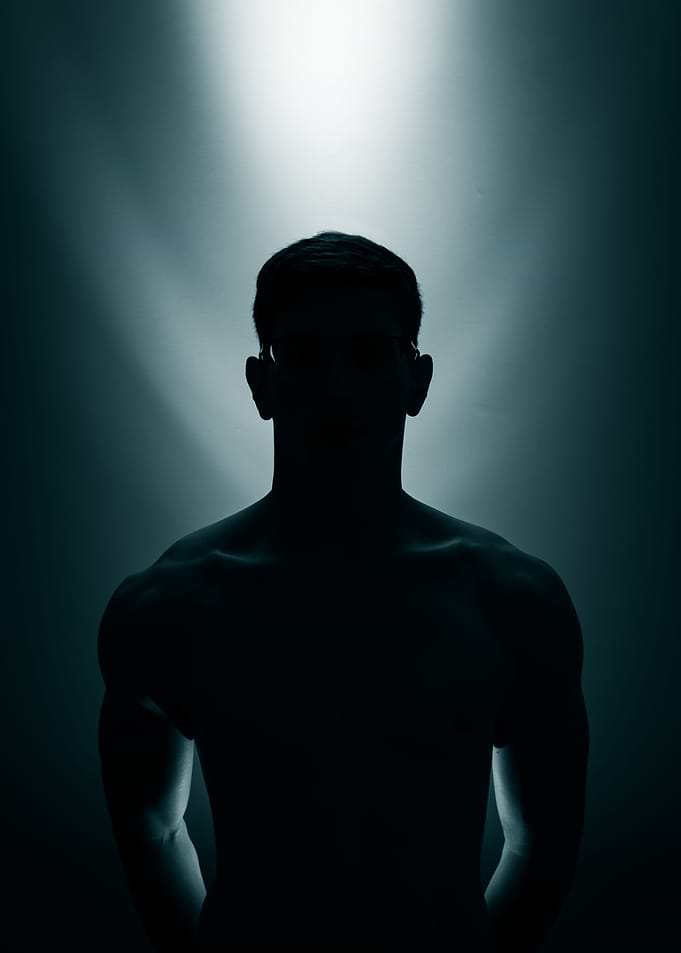 Blue Light Silhouette