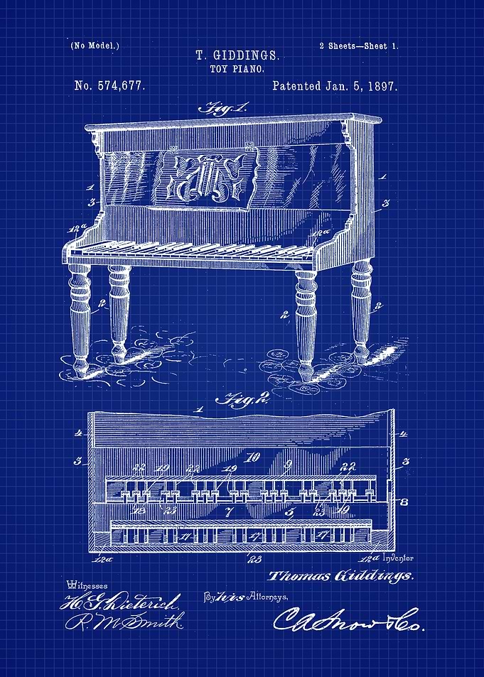 1897 Toy Piano Patent