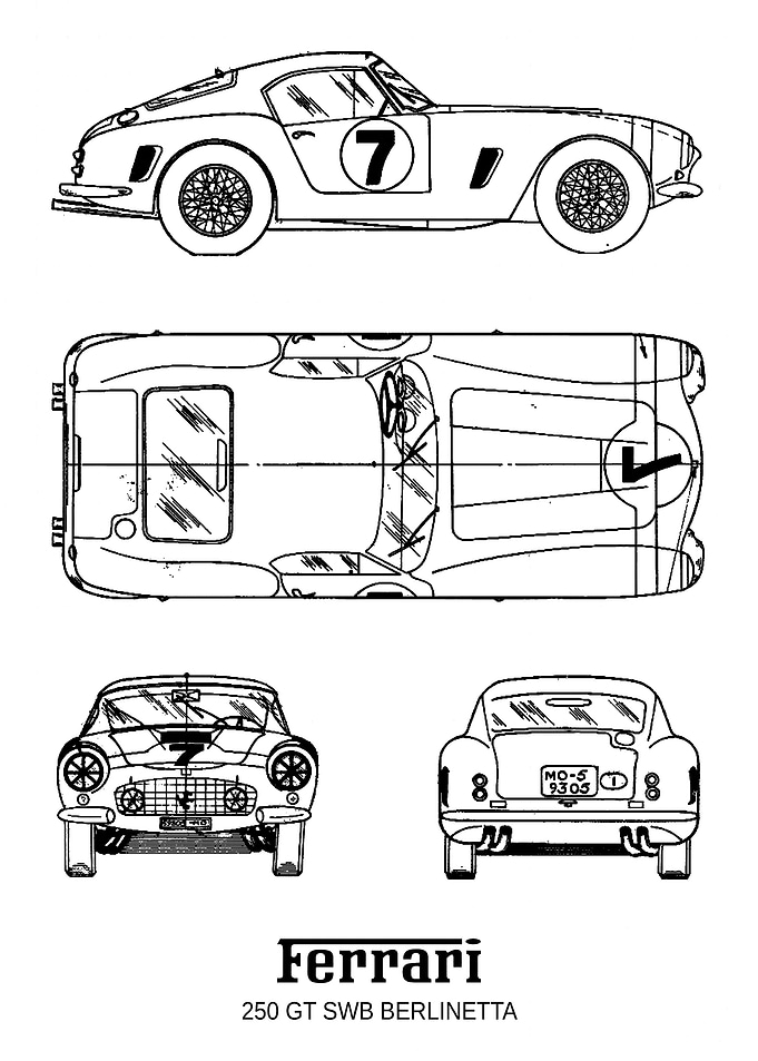 BNW ferrari 250 gt swb ber