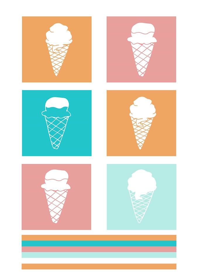 Ice Cream Cute Colorful 2