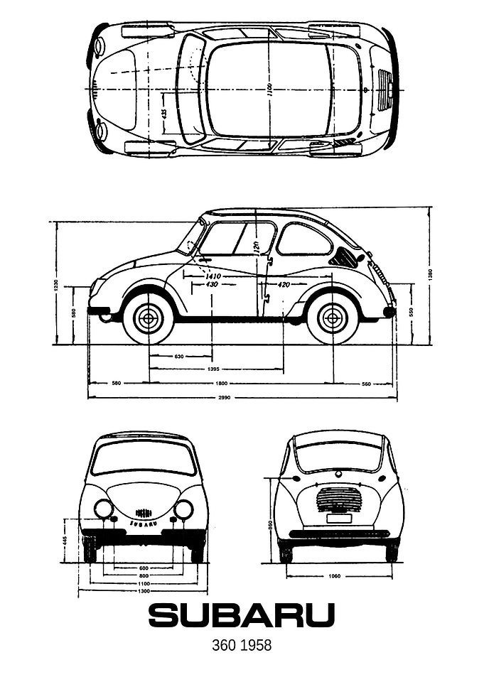 BNW Subaru 360 1958