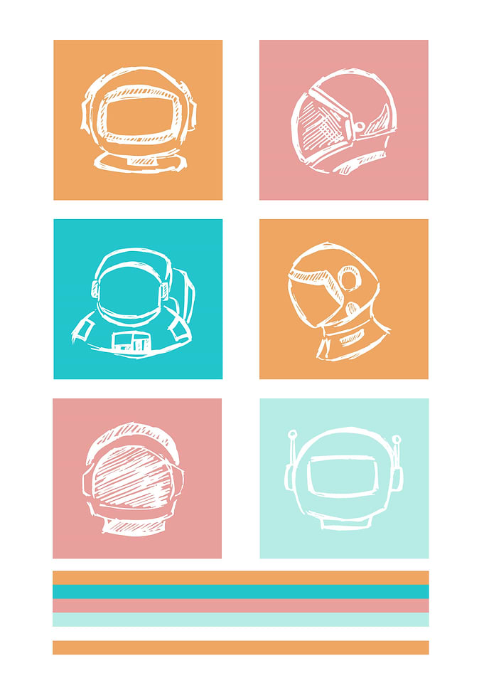 Astronaut Cute Colorful 2