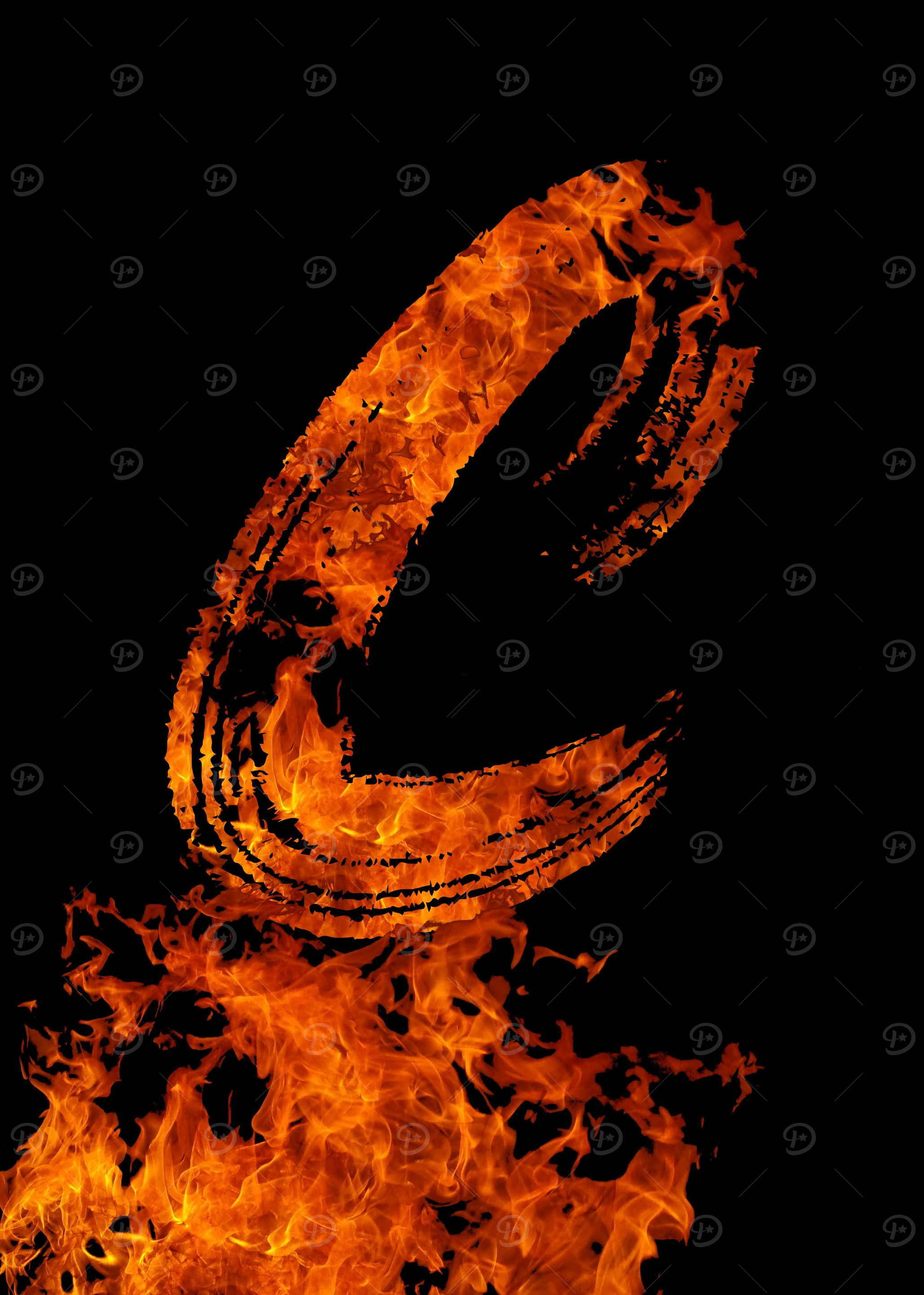 Burning on Fire Letter C