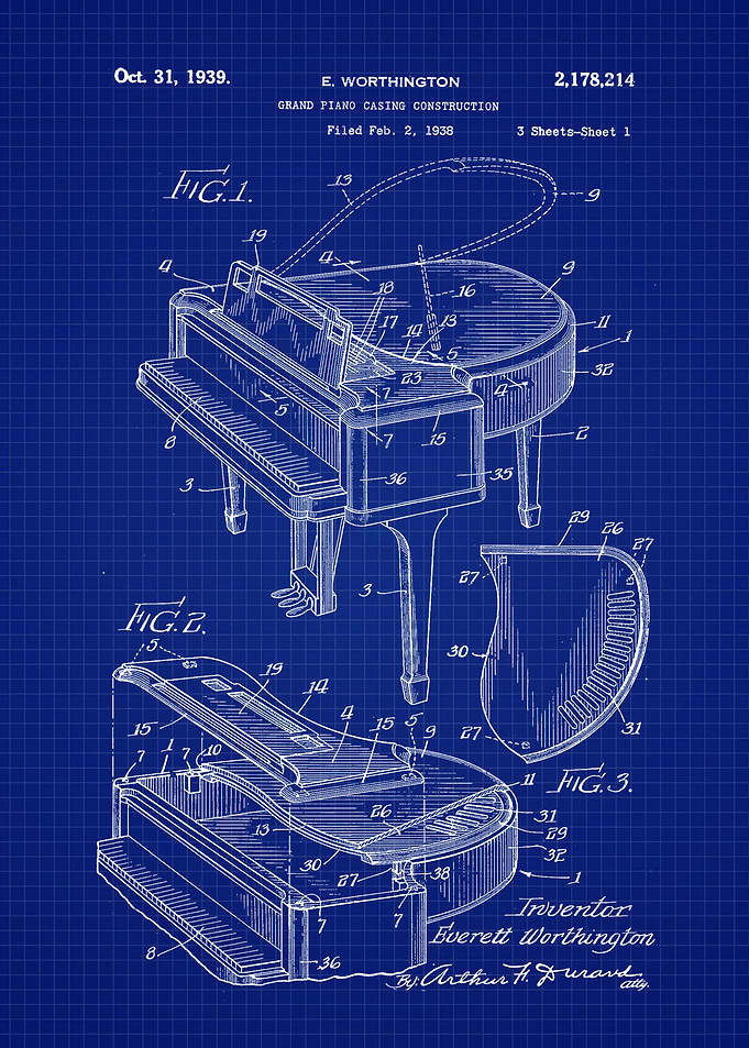 1939 Grand Piano Patent