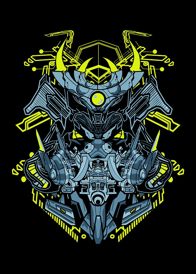 Yellow Samurai Head
