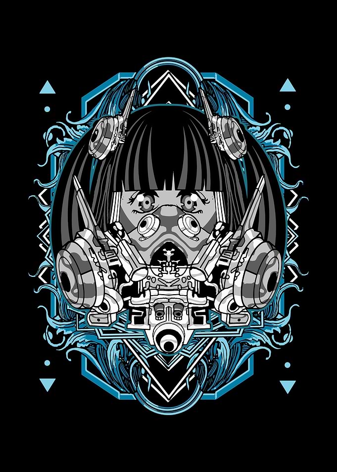Grey Robotic Girl