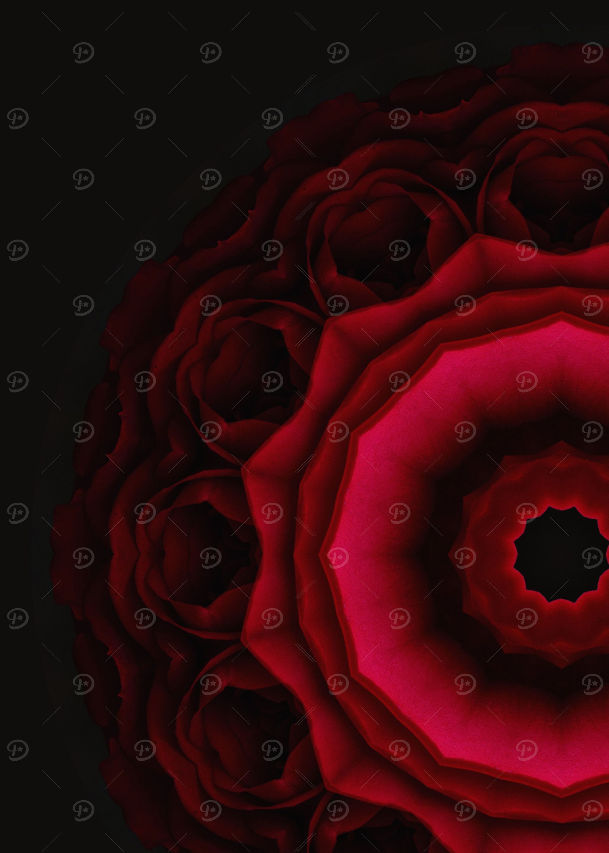 Red Rose Mandala