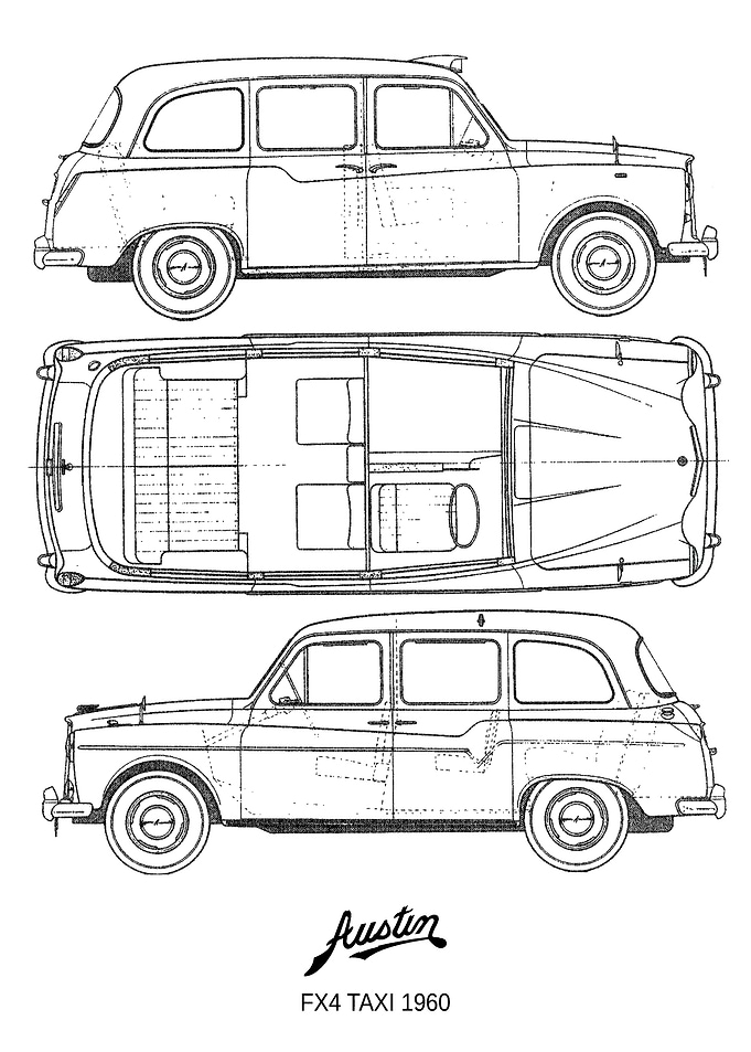 BNW Austin FX4 Taxi 1960